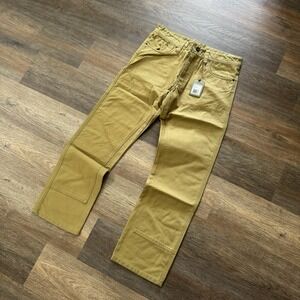FILSON DRY TIN CLOTH UTILITY 5 POCKET PANTS GOLD‎ TAN 32X32 NWT